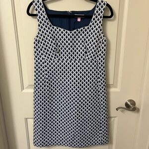 Lilly Pulitzer Blue and White Patterned Dress